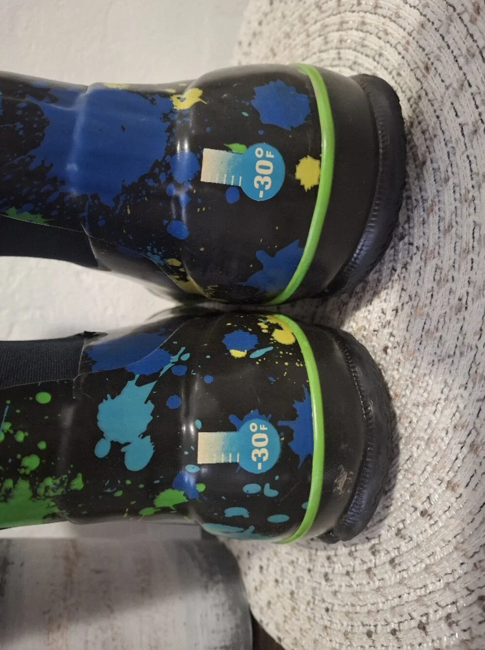 Bogs Kids Black Rain/Snow Boots Size 6.